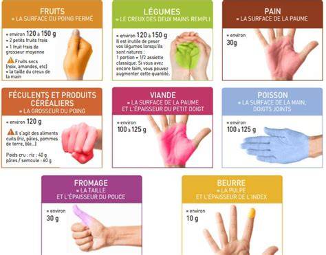 recette et portions visuel paume de main