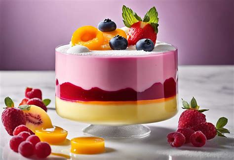 Illustration d'un bavarois aux fruits