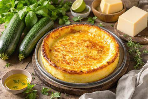 illustration des étapes de préparation du flan de courgette