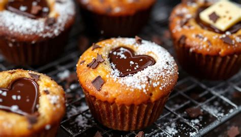 Muffins chocolat blanc coeur fondant