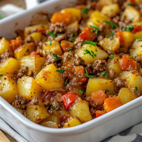 Carottes et pommes de terre coupées en dés