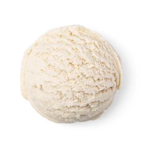Boule de glace vanille sur un crumble