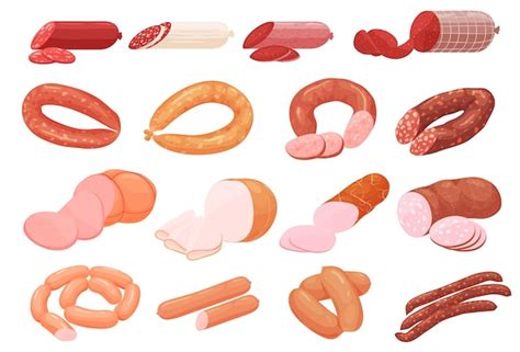 illustration variétés de saucisses et méthodes cuisson