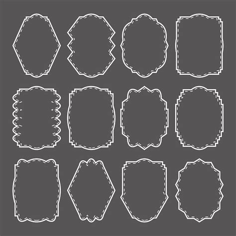 Différentes formes de cadres à pâtisserie