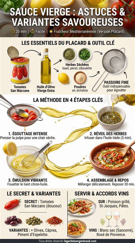 image infographie ingrédients sauce vierge