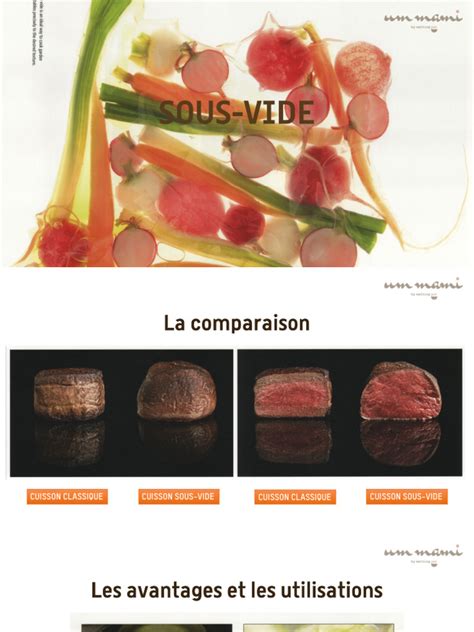 visuel comparaison sous vide et non sous vide