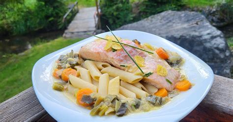 Une casserole remplie de légumes coupés, prêts à cuire dans du bouillon