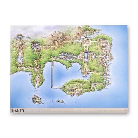 Carte de la région de Kanto mettant en évidence les lieux de découverte d'objets