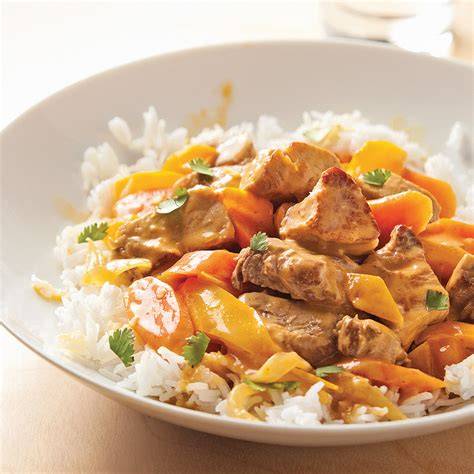 image de plat mijoté porc lait coco