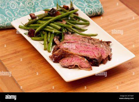 Haricots verts et bavette assaisonnés