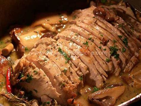 rôti porc champignons terreux cocotte