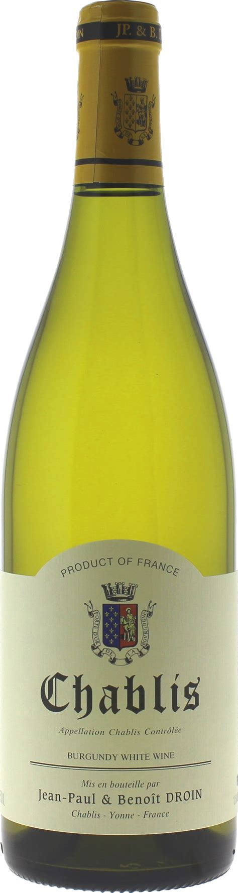 Bouteille de vin blanc Chablis