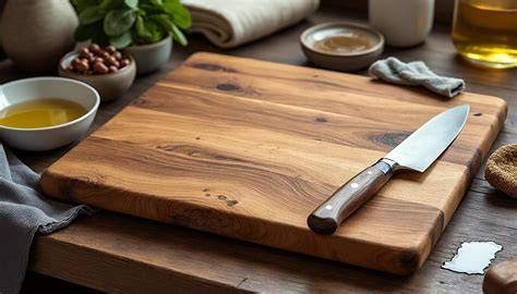 Planche en bois et plan de cuisson traditionnel illustrant la tarte flambée