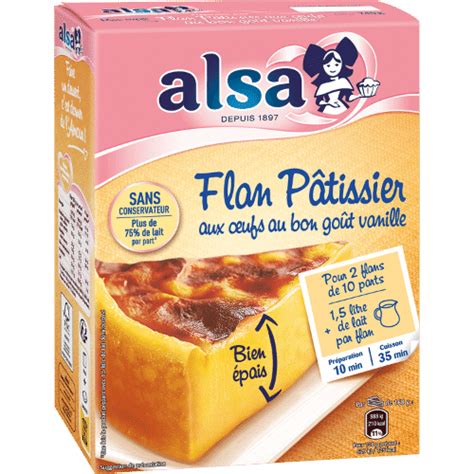 Flan pâtissier ALSA dans son emballage