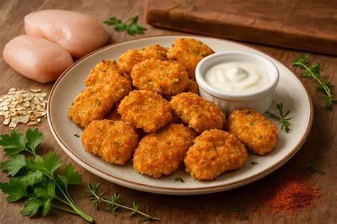 Image d'un plat de nuggets maison pour bébé