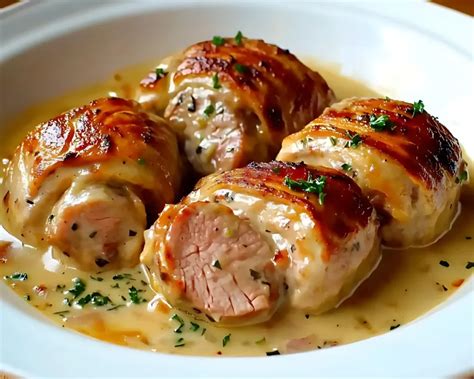 présentation des paupiettes Orloff en plat