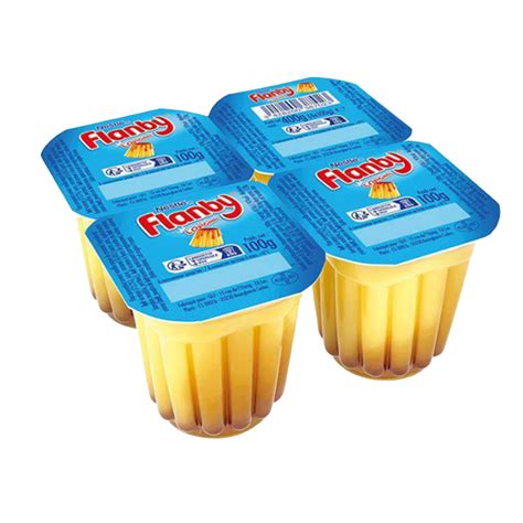 Image d'un pot de Flanby avec son opercule visible, suggérant la présence d'une blague.