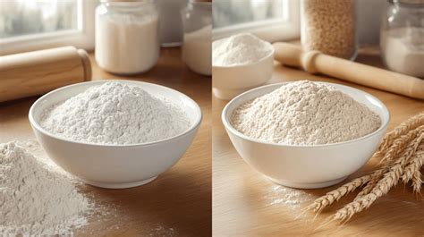 Comparaison farine blanche et farine complète