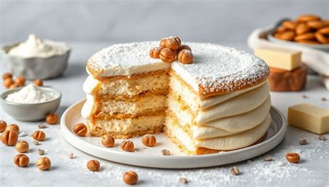 Meringue française et poudre de noisettes pour la dacquoise