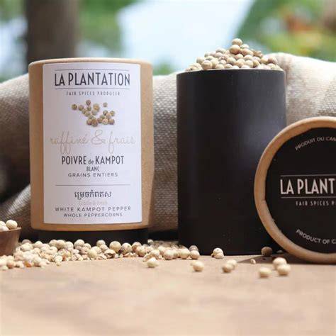 Carte des touches aromatiques possibles: Kampot, poivre sauvage, jambon, saumon