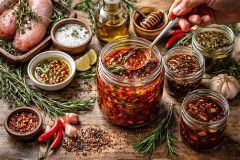 Schémainos: Étapes de marinade, cuisson et assemblage