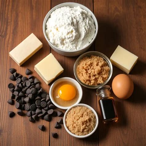 Ingrédients pour des biscuits maison disposés sur un plan de travail