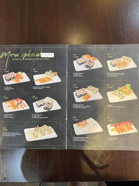 Carte des tendances sushi vs autres plats