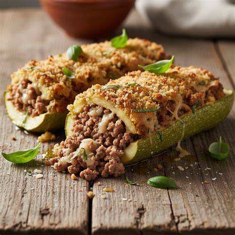 Schéma des étapes courgette farcie