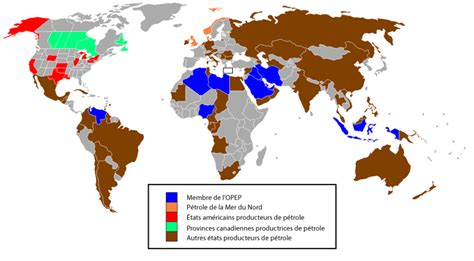 Carte du monde avec les régions productrices de cacao