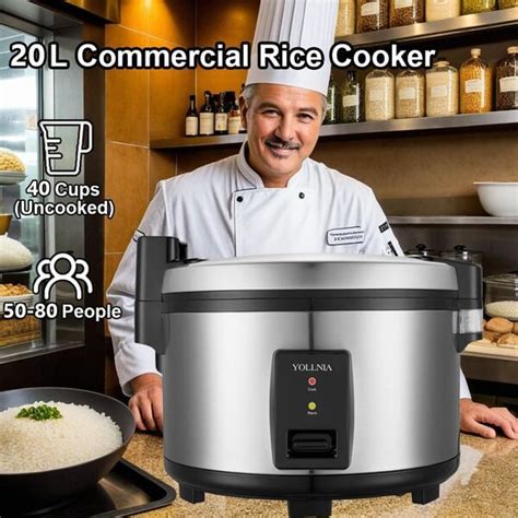 Gros plan sur un cuiseur à riz professionnel rempli de riz