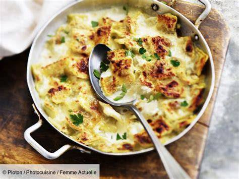 gratin raviole four illustration