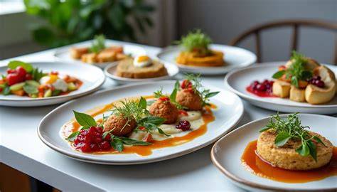 Scène de cuisson et dressage des plats