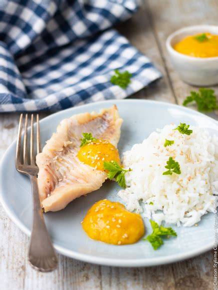 Sauce mangue et poisson (illustration clairière culinaire)
