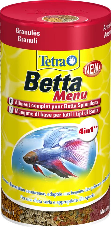 Schéma des types d’aliments pour Betta et conseils d’alimentation