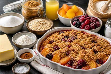 image crumble fruits et sirop