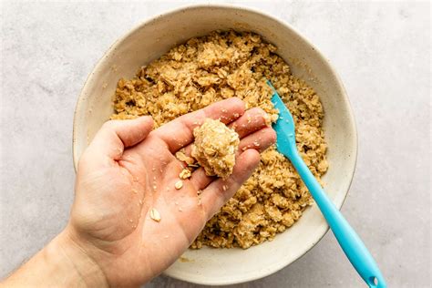 Forming Anzac biscuits dough balls