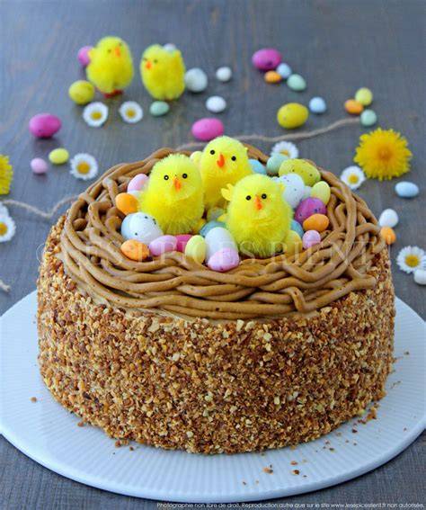 image deco gateau paques faciles