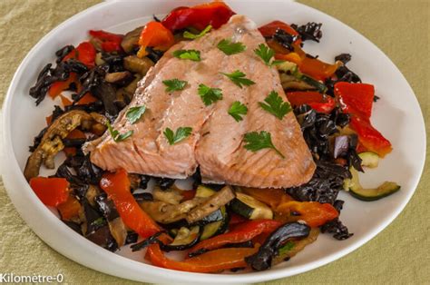 Variété de légumes pour accompagner le saumon