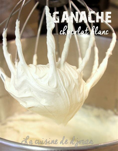 Préparation d'une ganache montée au chocolat blanc