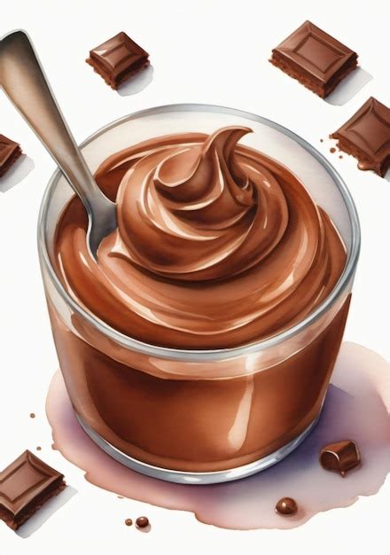 illustration mousse chocolat calories