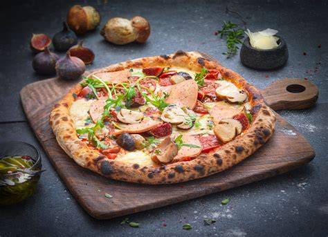 pizza foie gras cèpes magret montage