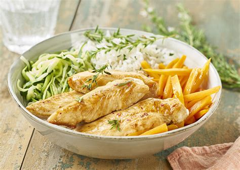 aiguillettes de poulet légumes