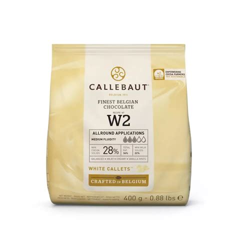 Sachet de chocolat blanc en pistoles Callebaut W2