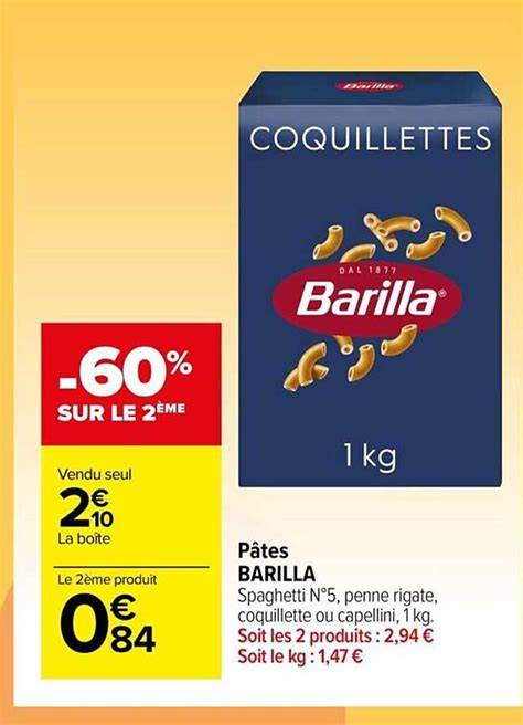 infographie structure offre Barilla formats