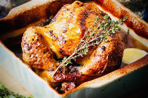 image de marinade thym citron et cuisson au four