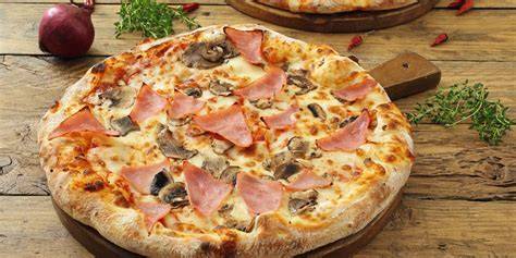 Pizza jambon champignons mozzarella infographique