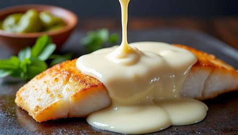 inclure image montrant beurre blanc en sauce sur poisson