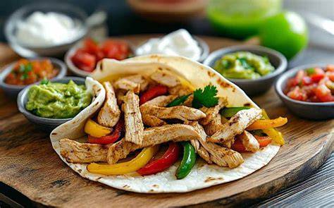 Infographie : schéma de préparation des fajitas et variantes