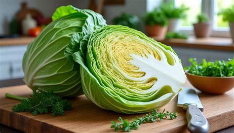 Ingrédients pour un ragoût de chou vert