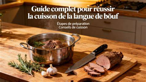 Infographie: Étapes de cuisson langue de bœuf